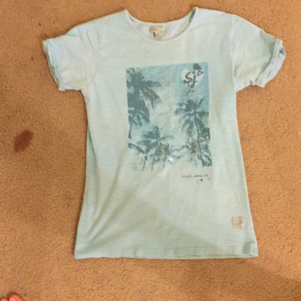 Blue sliver jeans t shirt